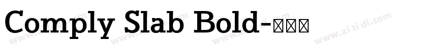 Comply Slab Bold字体转换